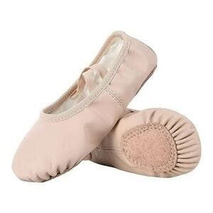 Leather Ballet Shoes with Elastic Straps